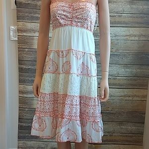 Guess Smocked Strapless Dress